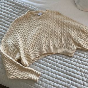 Cream Cropped Sweater